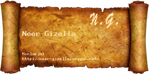 Neer Gizella névjegykártya